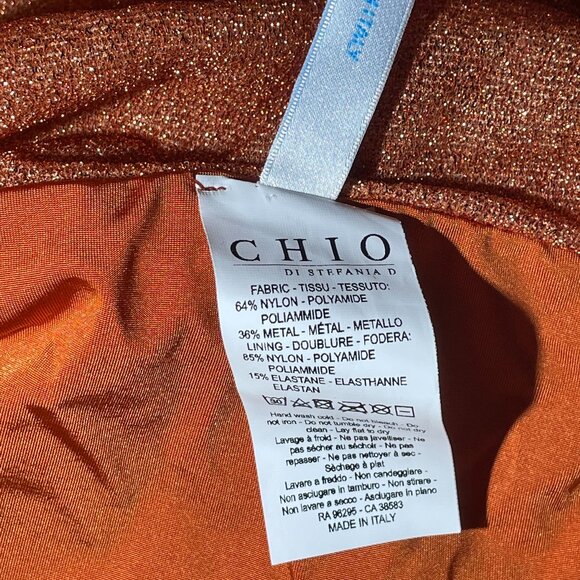 CHIO Di Stefania D 2PC METALLIC KNIT SWIMSUIT - Picture 6 of 6